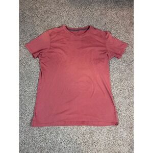 Kuhl Mens Crew Neck Short Sleeve T-Shirt Solid Red Orange Athletic Top Size L